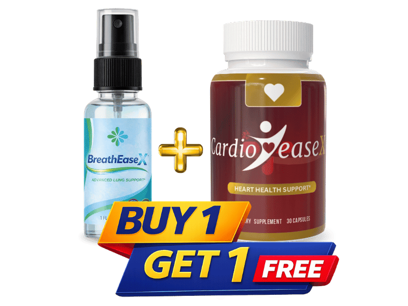 BreathEaseX and CardioEaseX bottles